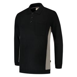Tricorp Sweatshirt Polokragen Bicolor Brusttasche 302001 Black-Grey