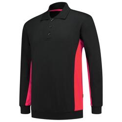 Tricorp Sweatshirt Polokragen Bicolor 302003 Black-Red
