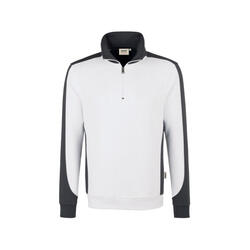 Hakro Zip-Sweatshirt Contrast Performance 476 Weiß