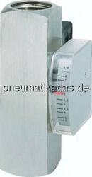 DMWV 10-120 MSV Durchflussmesser/-wächter, 35 - 110 l/min, 250 bar Messing vernickelt