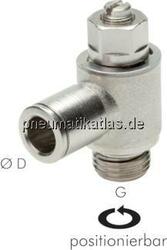 GRLAIQS 1412 S MSV Winkel-Drosselrückschlag-ventil G 1/4"-12mm,abluftregelnd (Standard)