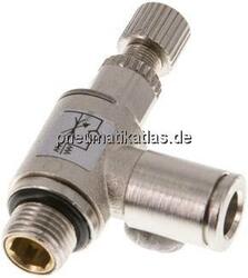 GRLAIQS 186 MSV Winkel-Drosselrückschlag-ventil G 1/8"-6mm,abluftregelnd (Standard)