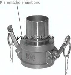 KLDS 100 ES-DIN DIN/EN-Kamlock-Kupplung (C) 100mm Schlauch, Edelstahl (1.4408)